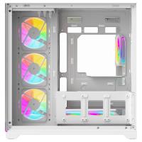 Rampage KAIZER Kumandalı 7*12cm ARGB Fan+Kontrolcü PWM Fanlı ATX/M-ATX Beyaz Oyuncu Kasası PSU YOK 